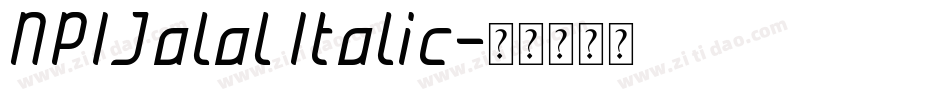 NPIJalal Italic字体转换
